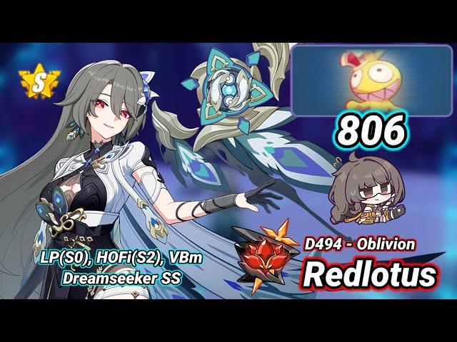 Redlotus D494: Homu (Oblivion) 806 Pts - S0 Vita, HOFi, VBm, Dreamseeker SS - HI3 7.8