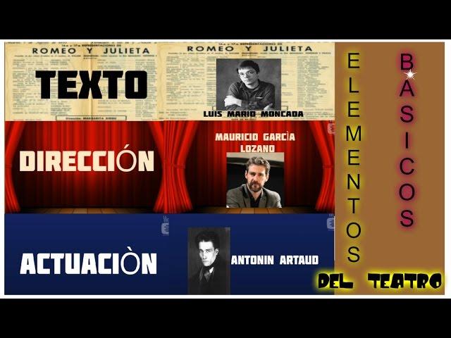 Técnicas de actuación, directores, dramaturgos..//ELEMENTOS BÁSICOS