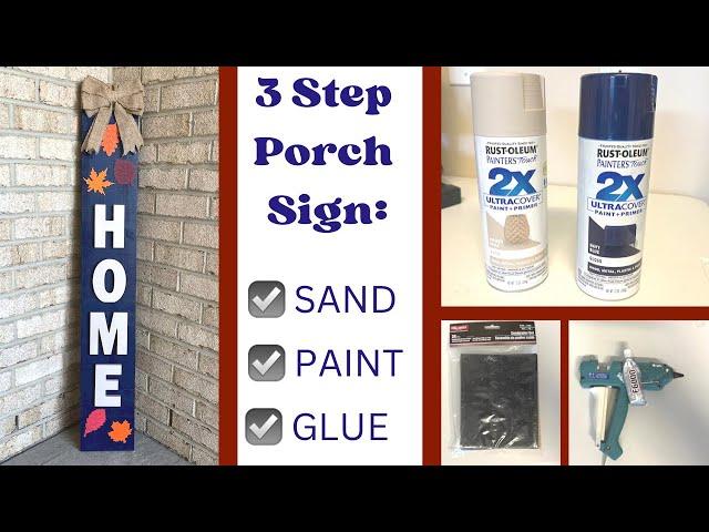 DIY FRONT PORCH SIGN | 3 steps | quick & easy