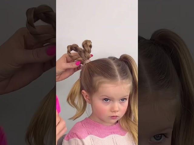 Heart space buns! #kidshairstyle #hairforkids #braidedbun