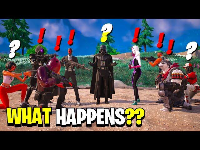 What Happens if ALL 17 Bosses Meet in Fortnite Season 2! (+Darth Vader & High Card)