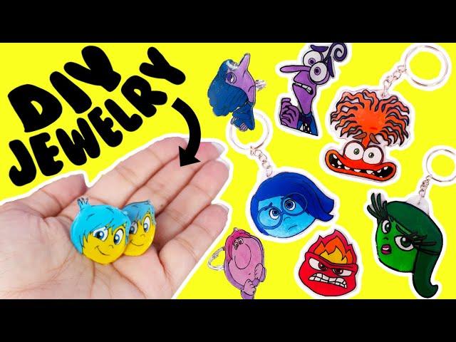 Inside Out 2 DIY Shrinky Dink Jewelry! Fun Crafts for Kids