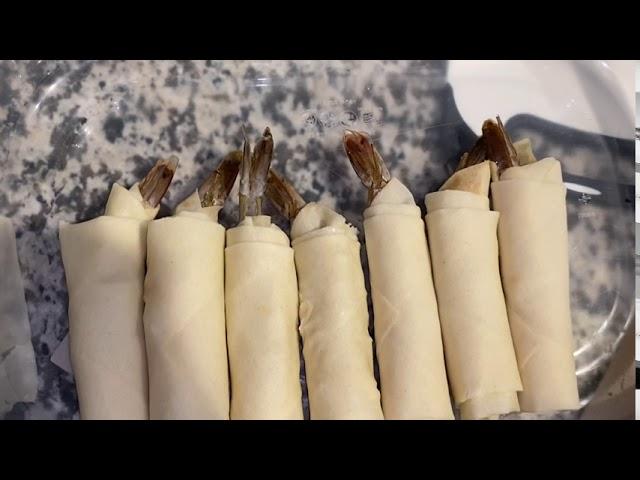 EASY TO MAKE JUMBO SHRIMP LUMPIA  | Asian recipe video