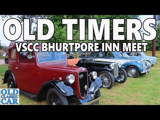 CLASSIC & VINTAGE cars at the VSCC Bhurtpore Inn car meet in Cheshire