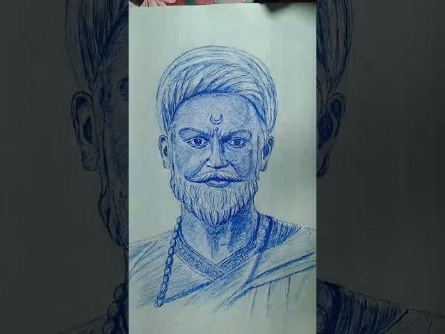 Chtrapati shivaji raw #art #drawing #sketch #painting #pendrawing #ahortest #videoshort #musart #art