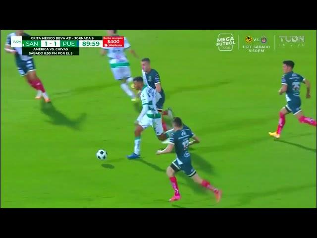 Gol de Alessio da Cruz | Santos Laguna 1 - 1 Puebla | LIGA BBVA MX Grita México A21 - Jornada 9