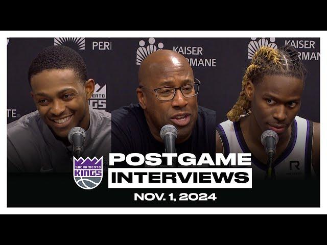 De'Aaron Fox, Keon Ellis & Coach Brown | Postgame Interviews 11.1.24