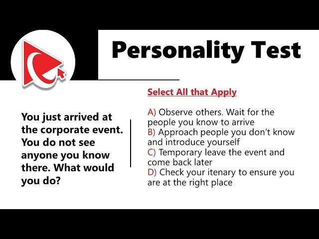 How to Pass PERSONALITY TEST - Questions and Answers with Solutions