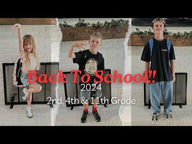 Back To School 2024!! 2nd, 4th and Junior Year!!