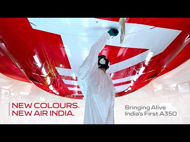 New Colours. New Air India - Bringing Alive India's First A350