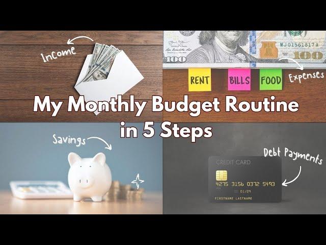 My Organized Monthly Budget Routine in my Budget Planner #budgetroutine