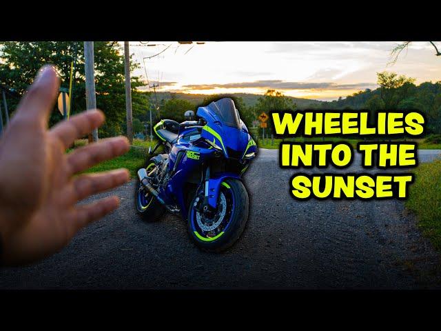 2021 Yamaha R1 Wheelie Practice!