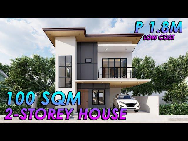 BEST LOW COST 2-STOREY PINOY HOUSE FOR 2023 (100 SQM) | ALG DESIGNS #40