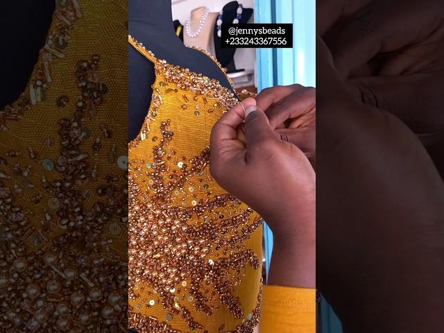 a masterpiece. +233243367556 for details on training and booking #fabricbeading #beadstraining