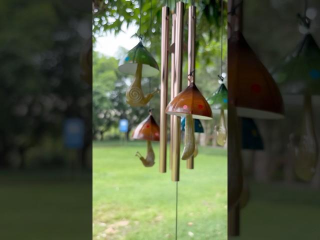 Cottagecore handmade mushroom wind chime #cottagecore #windchimes #mushroomforest #garden #decor