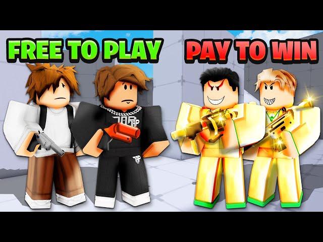 FREE TO PLAY vs PAY TO WIN in Roblox Rivals..