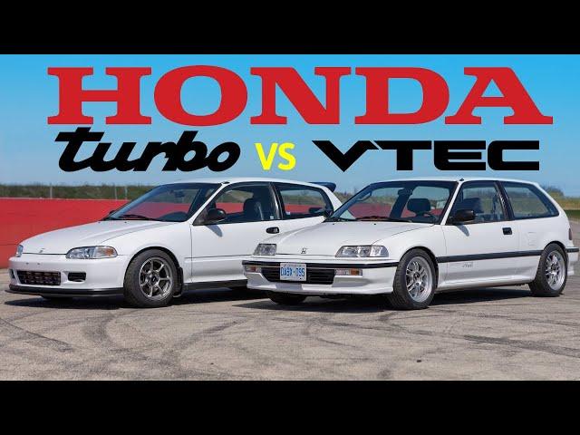 90's Honda Greatness - VTEC vs Turbo // Roll Races & Track Battle