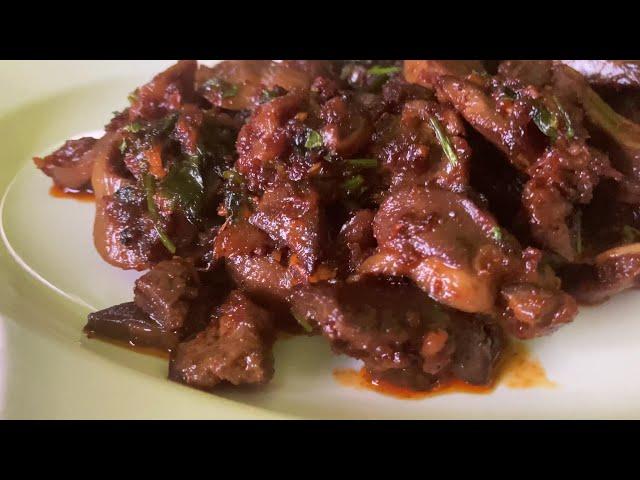 Chicken gizzard & liver fry || Naga Kitchen