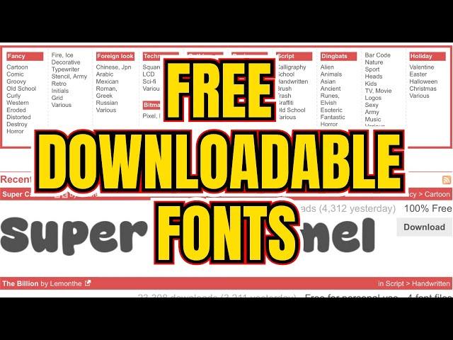 HOW TO DOWNLOAD FREE FONTS TO YOUR COMPUTER | Free Fonts For Cricut