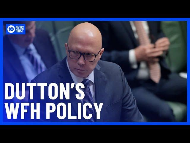 Opposition Leader Peter Dutton Shares Controversial Working From Home Policy | 10 News First