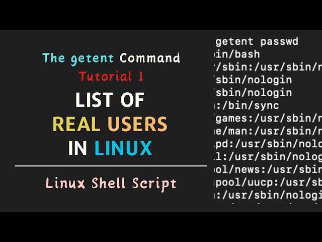 Bash Script: How to Find List of All Real Users in Linux