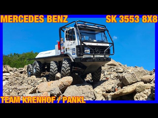 IMPRESSIVE SCALE TRIAL RC TRUCK MERCEDES BENZ SK 3553 8X8 REMOTE CONTROL BUILD BY TEAM KRENHOF PANKL