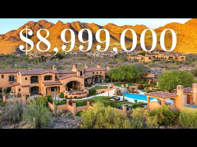 Touring a $8,999,000 Mediterranean MANSION in Scottsdale Arizona With MOUNTAIN & CITY VIEWS