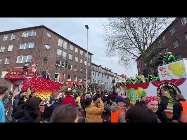 Rosenmontagszug in Münster 2024