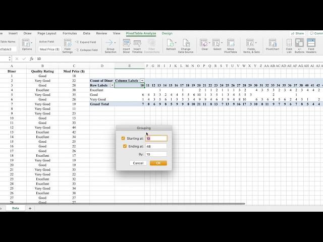 How to Construct a Cross Tabulation in Excel in under 5 minutes!