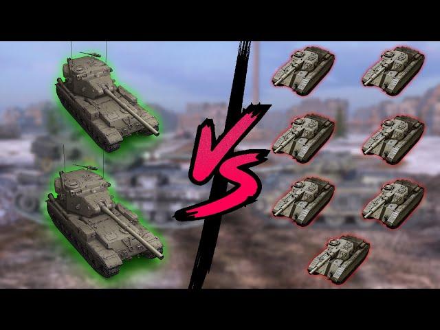 БИТВА ГЛАВНЫХ БАБАХ | Два FV215b 183 против Семи КАЛИБАНОВ | WoT Blitz