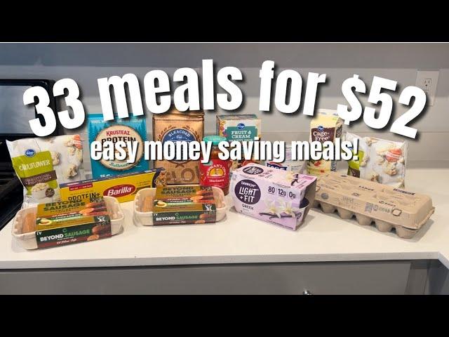 33 Meals for $52 Dollars | Easy Vegetarian Meals To SAVE MONEY! Healthy Meal Prep Ideas