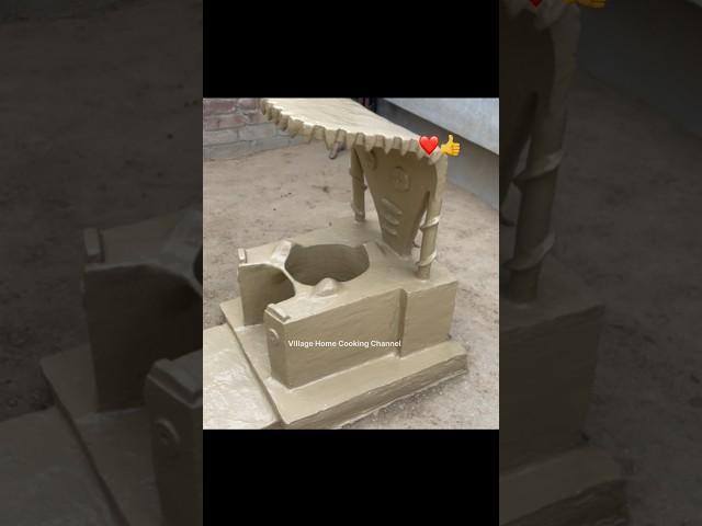 Beautiful Village life desi chuhla design mitti ka chulha mud stove wood stove clay mud oven #chulha