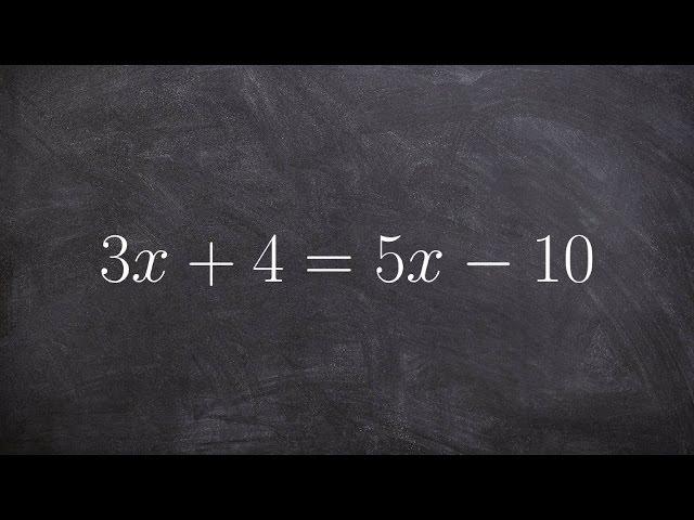 Solving an equation with variables on both side and one solution