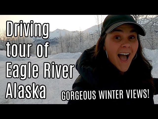 Driving Tour of Eagle River Alaska in Winter! Shopping & Food Options + FAMILY Fun!!