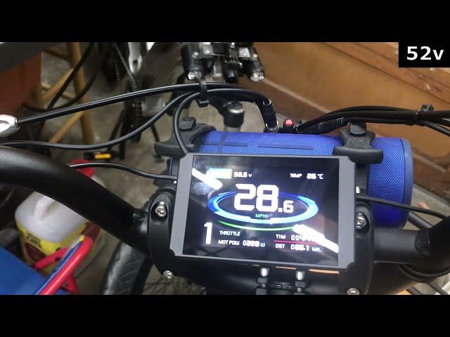 EBike -- 48v to 52v battery upgrade speed difference