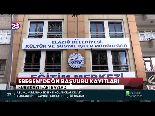 Basında Biz | Kanal 23 - " EBEGEM Yeni Dönem Kursları İçin Kayıtlar Başladı”