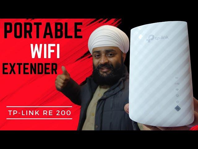 Portable WiFi Range Extender Tplink Re200 One Mesh Signal Speed Testing Setup Review in Hindi