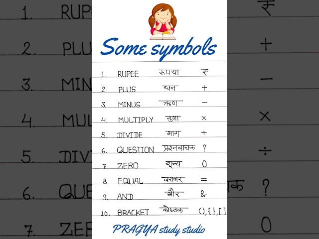 some symbols | pragya study studio | important symbols with name and sign