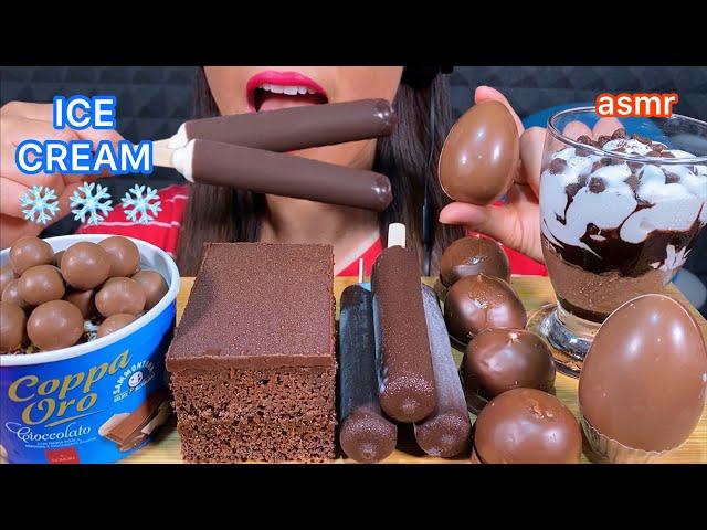 ASMR MALTESERS TRIPLE CHOCOLATE ICE CREAM CHOCO CAKE KINDER EGG & CHOCO MARSHMALLOW Eating Sounds