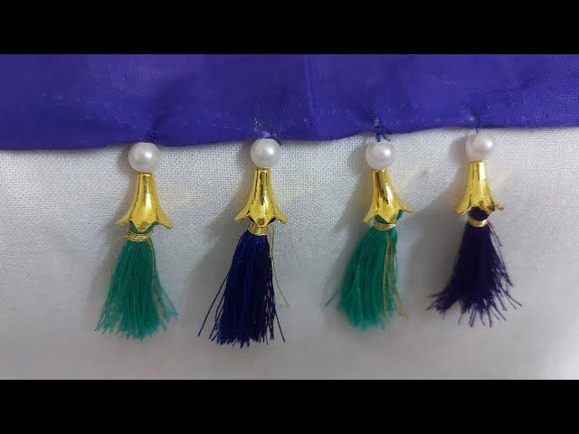 Ver simple and easy saree tassel#sukanya ML designs