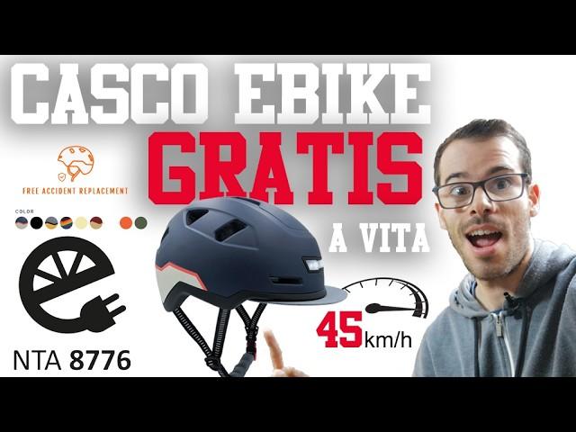 casco bici elettrica con luci sostituzione gratis per incidente: Xnito Logan