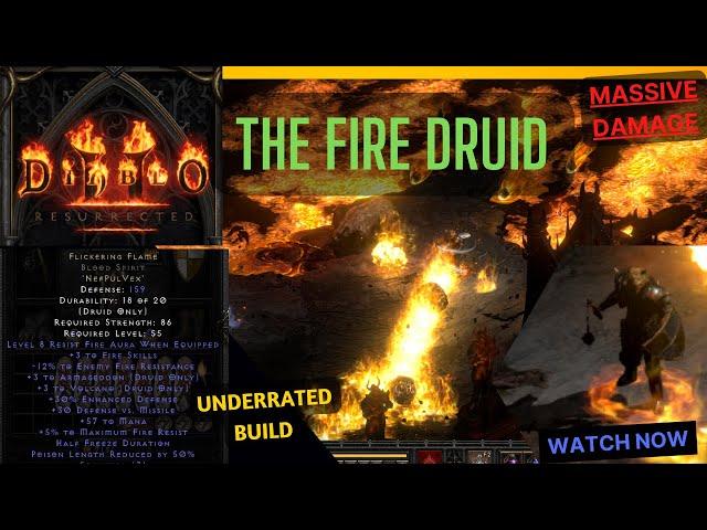 DIABLO 2 RESURRECTED FIRE DRUID UNDERRATED BUILD