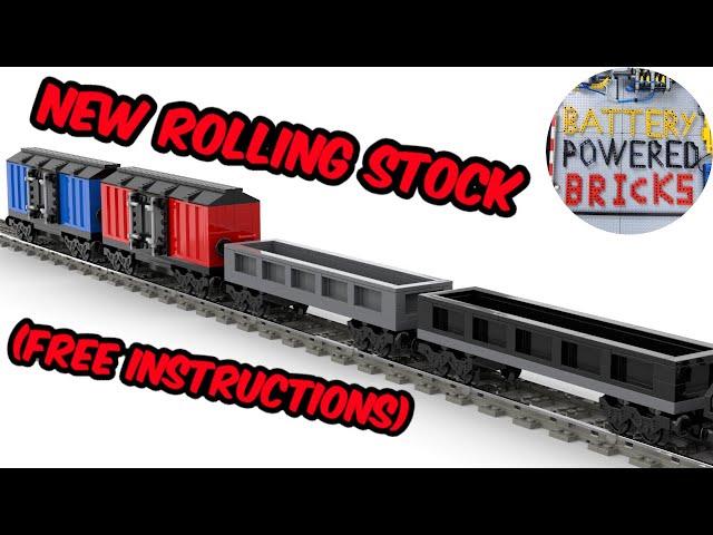 New Lego rolling stock!  Simple boxcars and gondolas