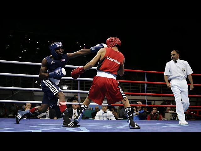 Athens-2004. 1/2 Final. Guillermo Rigondeaux (CUB)    (UZB) Bahodirjon Sultonov -54kg.