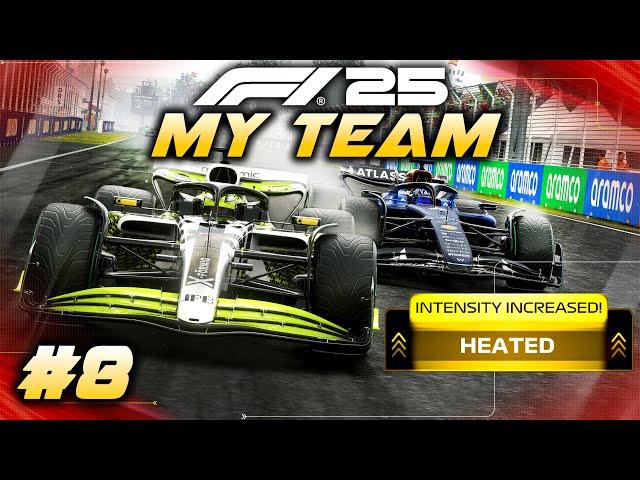 F1 25 MY TEAM CAREER Part 8: FIRST WET RACE! FIRST INTENSE RIVALRY IN MY TEAM 2.0!