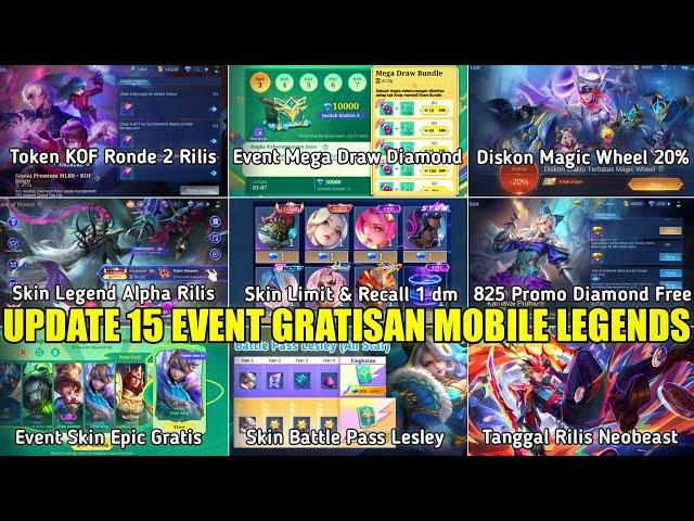 UPDATE 15 EVENT GRATISAN MOBILE LEGENDS MARET 2025! RECALL TAS TAS & SKIN LIMIT 1 DM, PROMO DIAMOND