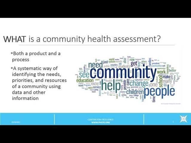 Community Health Assessments Overview