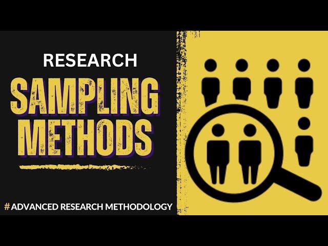 Introduction To Sampling Methods In Research - Animated Public Health Lecture Series