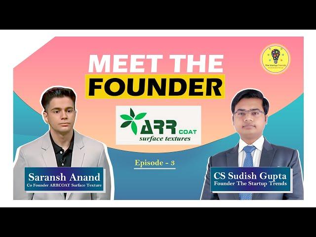 Meet Saransh Anand I Co-Founder ARRCOAT Surface Textures  l Startup Journey l #sharktankindia