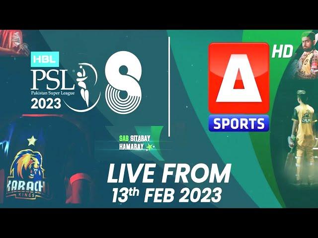 "Sab Sitaray Hamaray" Watch HBL PSL 8 LIVE from 13th Feb 2023 on A Sports HD